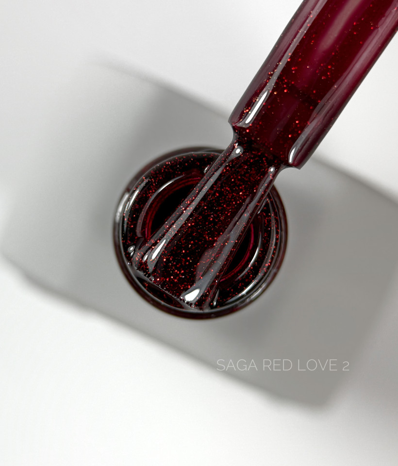 Love red gel polish, 02