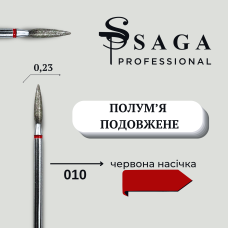 Фреза Полум'я (червона подовжена) 010
