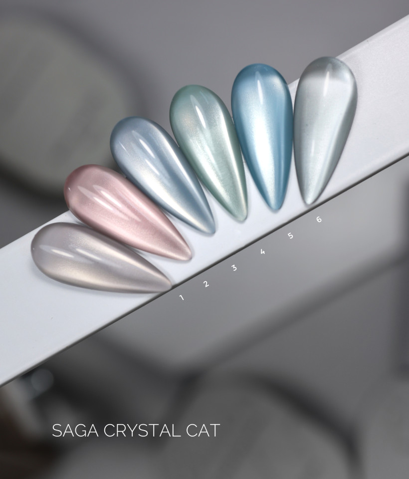 SAGA professional Набір гель лаків 6 шт Crystal Cat